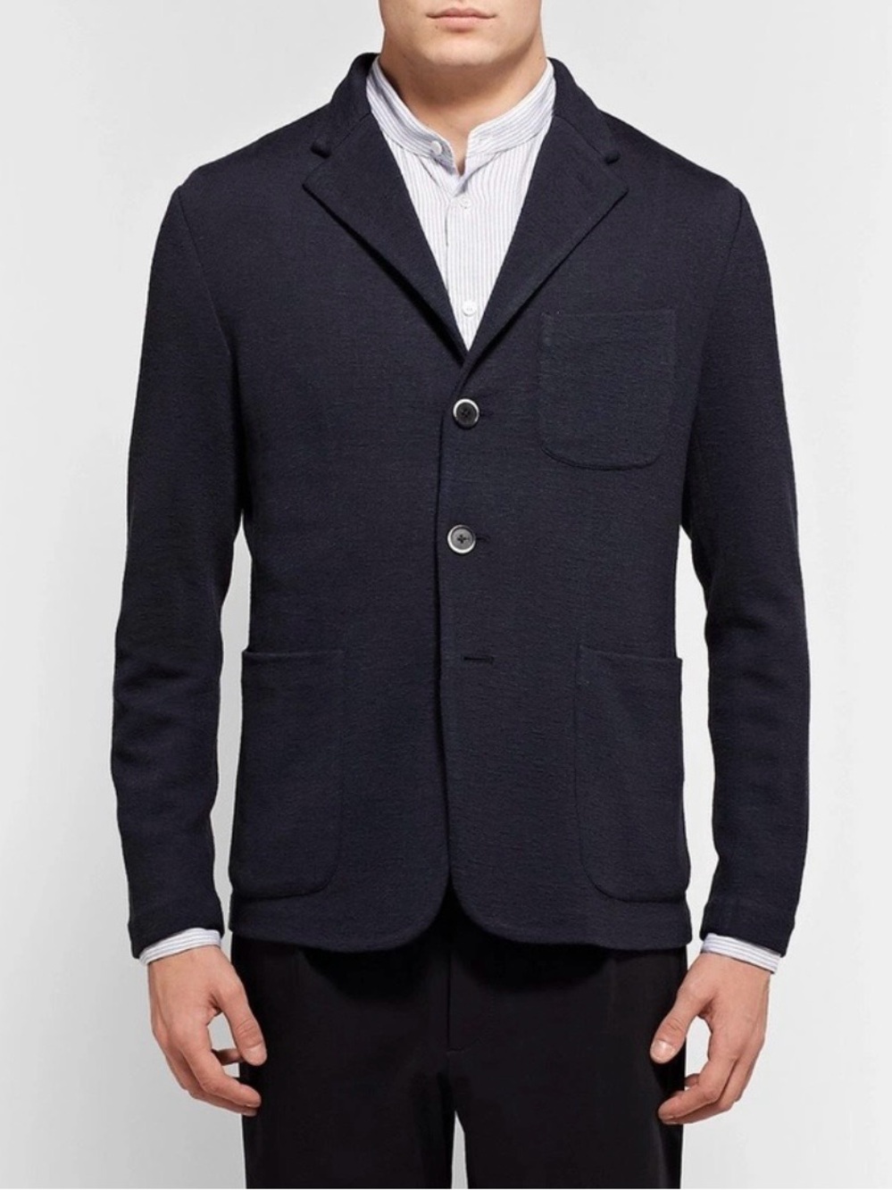 Barena 52/US 42 Midnight Blue Mesola Slim Fit Unstructured Knit Italian Blazer